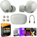 Bundle Warranty WF-1000XM5 Earbuds Noise (Silver) 2 YR Canceling Wireless with