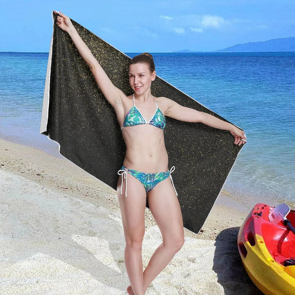 Quick - Super Camping Lightweight Absorbent Dry Texture Towel Oversized for Swimming Beach Glitter Holiday（72） Compact Bestwell Towel - Travel Towels