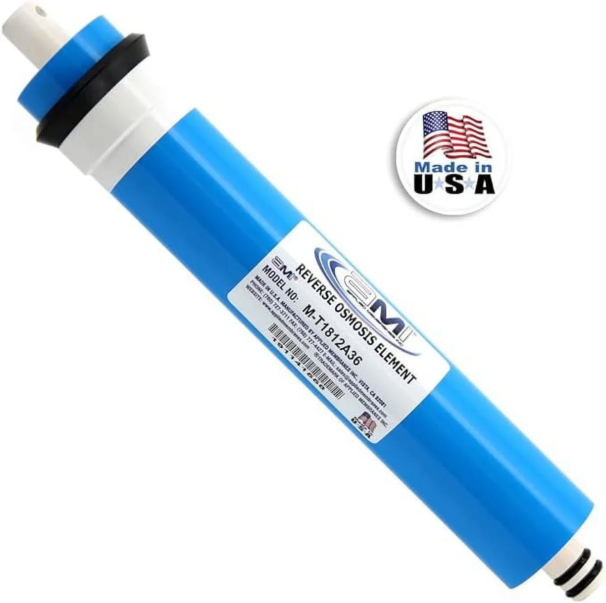 1.8” USA System in Membrane Made 12” 36 GPD liquid Compatibility Osmosis M-T1812A36 Filtration Reverse Membrane Replacement Reverse Universal | | | MEMBRANES RO for INC. liquid APPLIED Osmosis Filter x