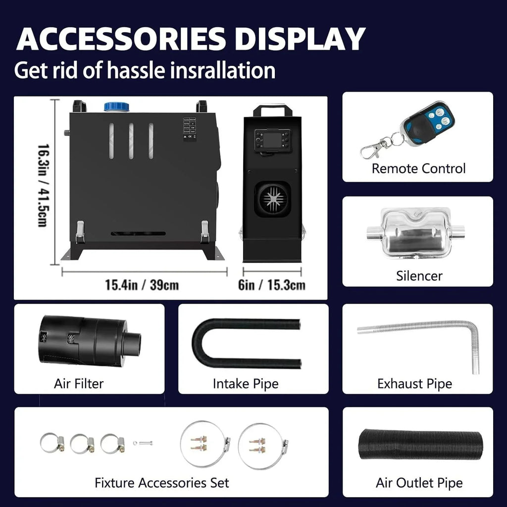 Diesel Display, LCD Heating, One Heater 5-8KW Motorhomes, Bus, JSTUOKE Air Truck, Boat, RV All in for Control Car Caravans Fast Trailer, and