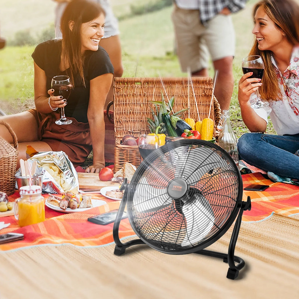 16-inch Fans Duty 360 Fan Degree Heavy Metal Cordless SKYSHALO Tilt Speed Variable