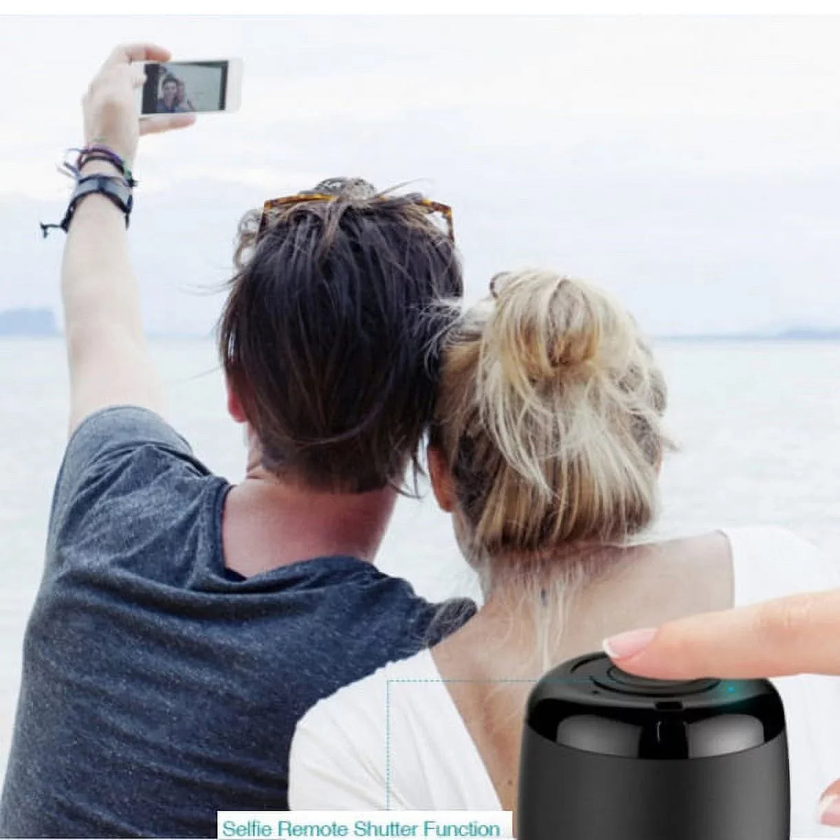 Audio 11/Pro/Max 11/Pro/Max Shutter Black Rechargeable for - Wireless With Mini iPhone Microphone Speaker Multimedia Remote iPhone Hands-free Compatible