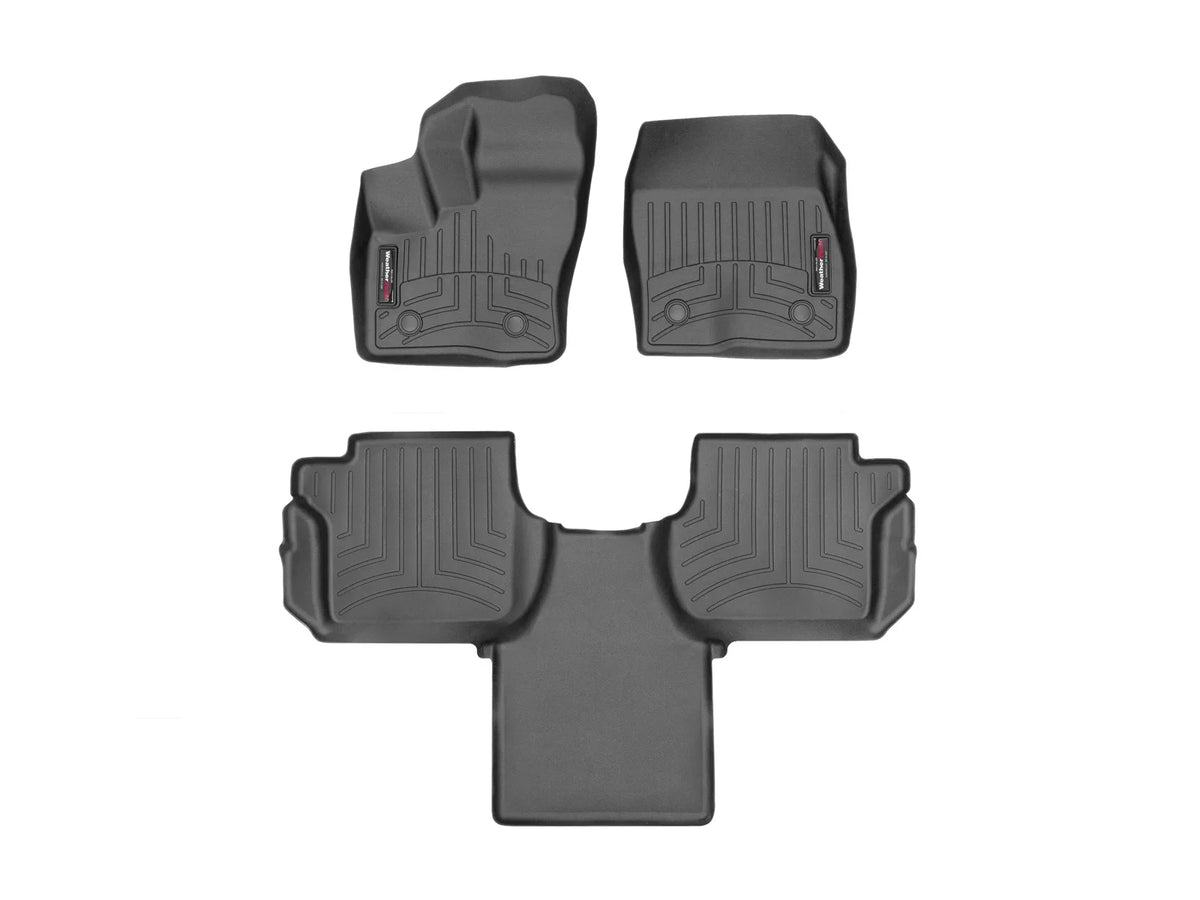 FloorLiners compatible WeatherTech - Black Transit 2018-2022 Connect & Fit 1st 2nd Custom Row, with
