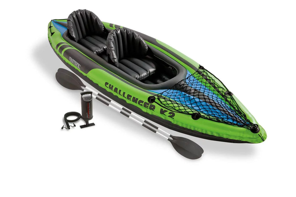 Sporty And Intex Challenger 2-Person Pack) Inflatable + Kayak Pump (3 Oars K2