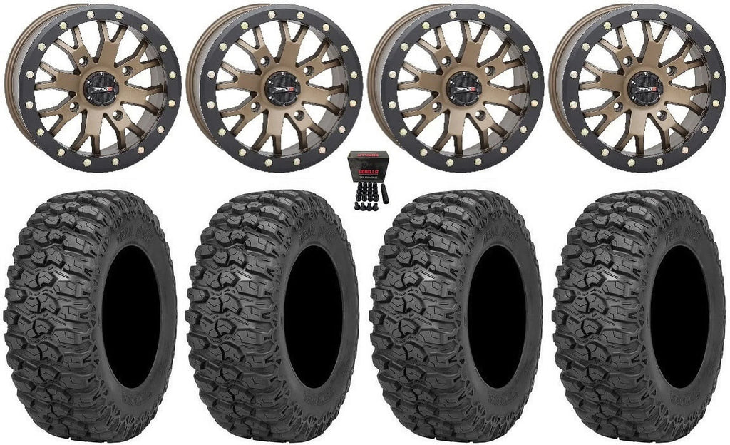 Maverick Can-Am 3 Tires Defender 2.0 Commander SB-4 (6+1) Wheels Saw 32" Trail Outlander System Bronze 15" Renegade