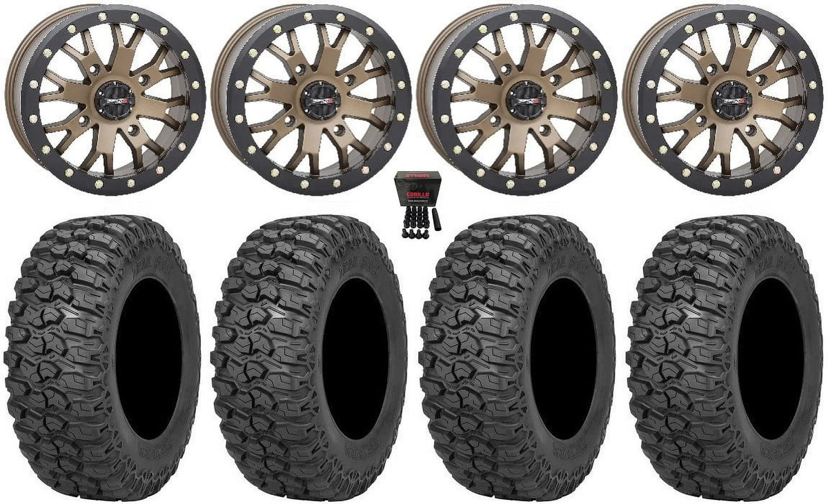Maverick Can-Am 3 Tires Defender 2.0 Commander SB-4 (6+1) Wheels Saw 32" Trail Outlander System Bronze 15" Renegade