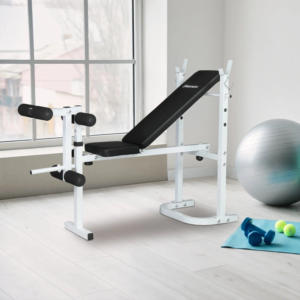 Squat Weight Rack Olympic with Winado Adjustable Bench,