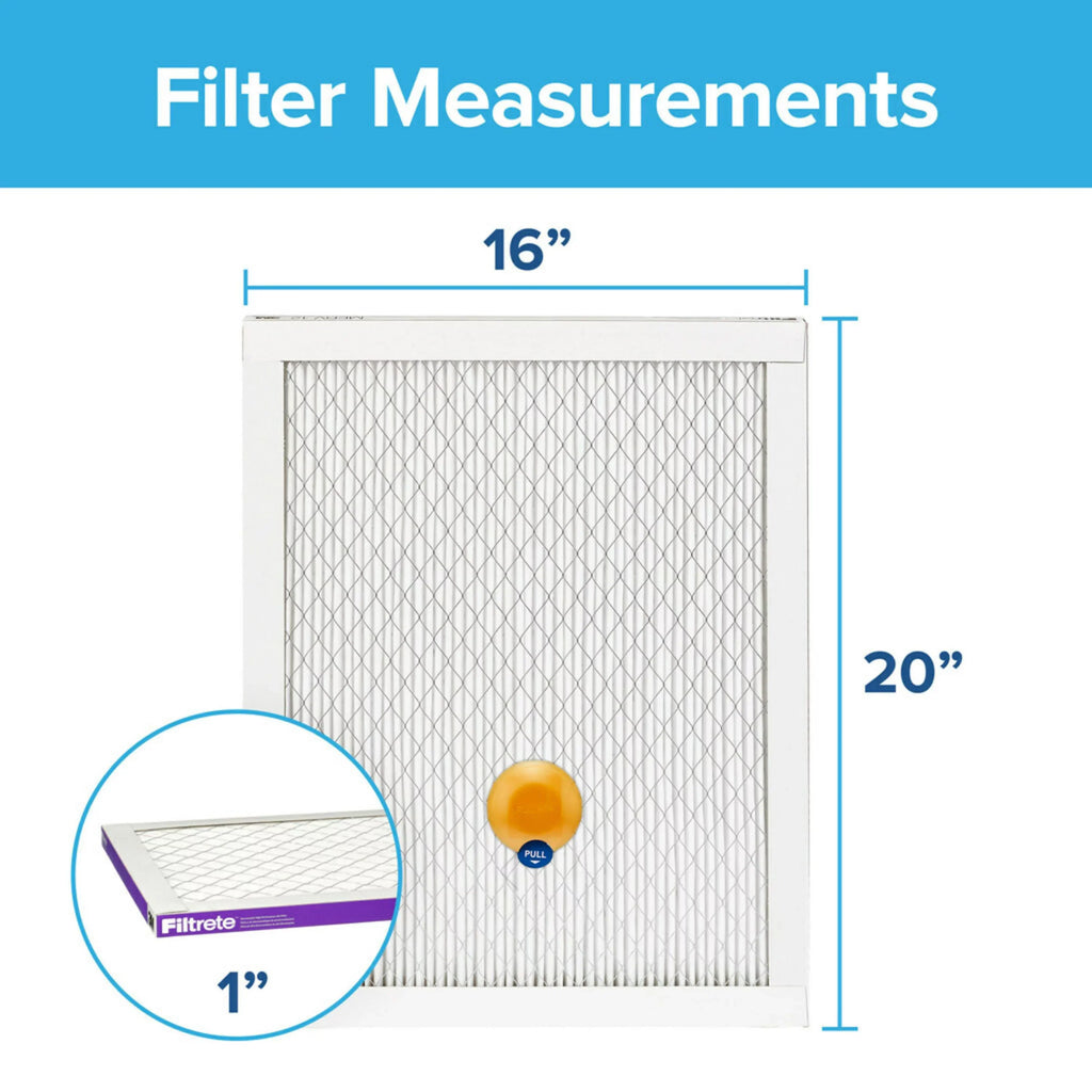 Filter, 1 Virus, MPR 1500 16x20x1 Air MERV Filtrete Filter Smart Bacteria 12, Allergen,