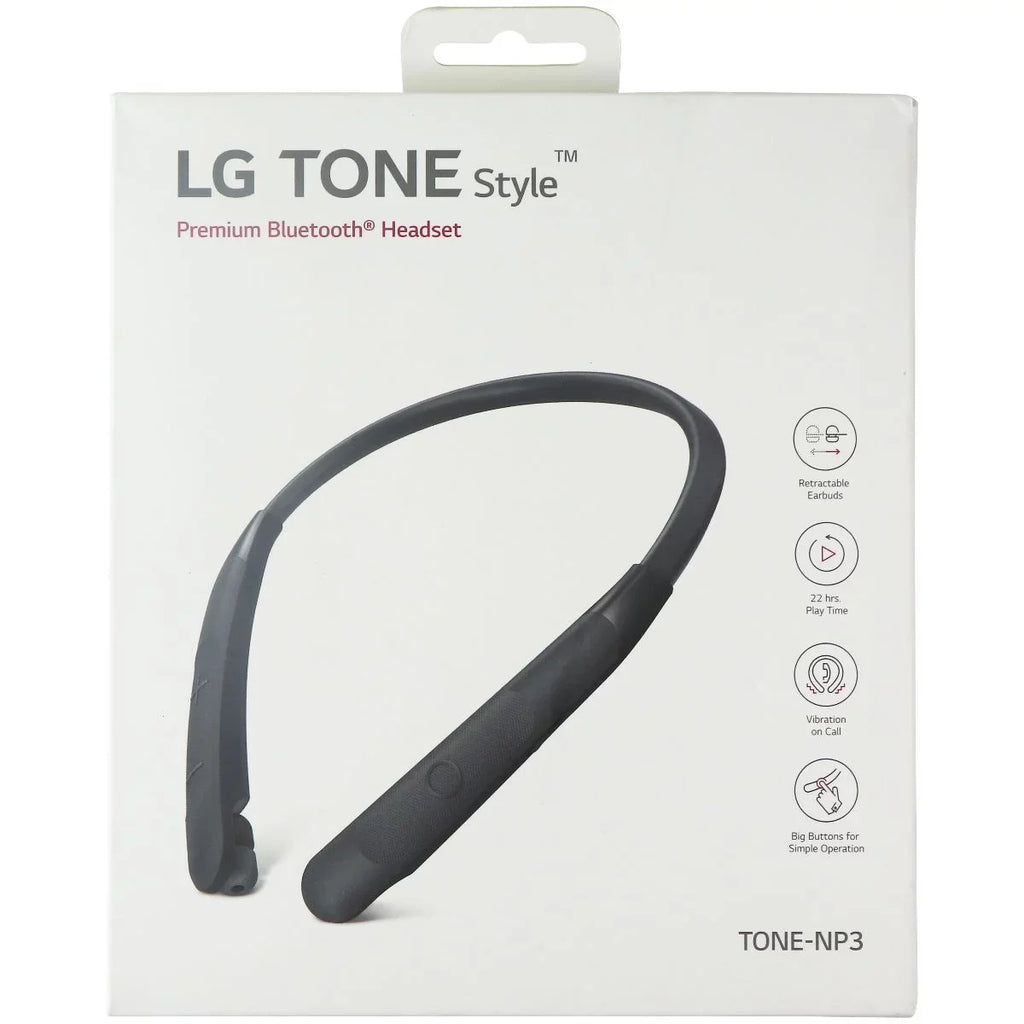 design - LG TONE Headset (TONE-NP3) Black Bluetooth Premium