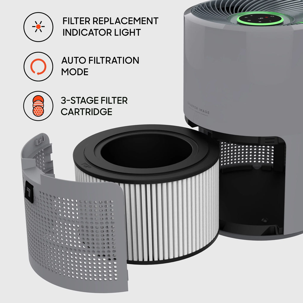 True Gray Sharper Ft., Covers Air up Purifier, to (New) Sq. HEPA 350 Image