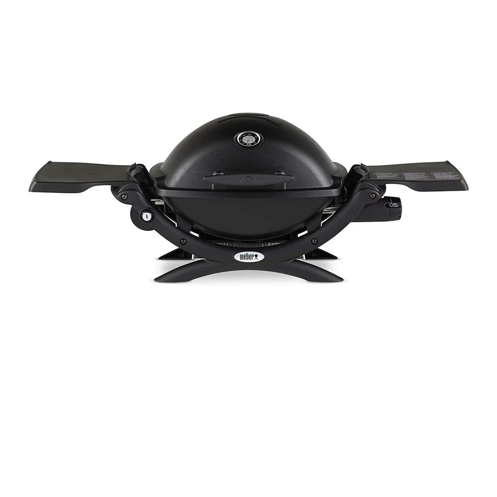 Adapter with (Black) Cart, Grill Liquid Hose Propane Q1200 Portable Bundle Weber
