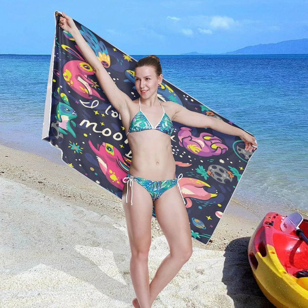 Bestwell Towel Rabbit for - Towel Dry Lightweight Absorbent Oversized Travel Cute Swimming Quick Beach - Camping Compact Super Holiday（596） Flying Towels