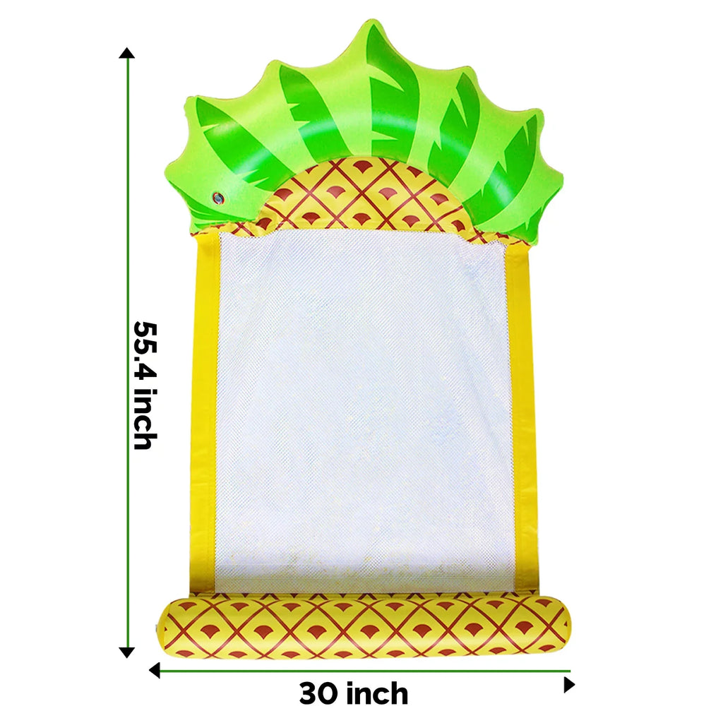 Pool Zoey Pool Float liquid Purpose Lounge, Inflatable Hammock Swimming Pool Float Swimming Comfortable Lounger, Hammock Float liquid Adult Multi Raft-Pineapple
