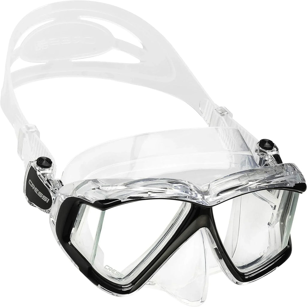Soft Designed For A Silicone Seal 4: Panoramic - Mask In Diving View 4-Window Tempered - Glass Italy Wide Perfect Pano - Skirt
