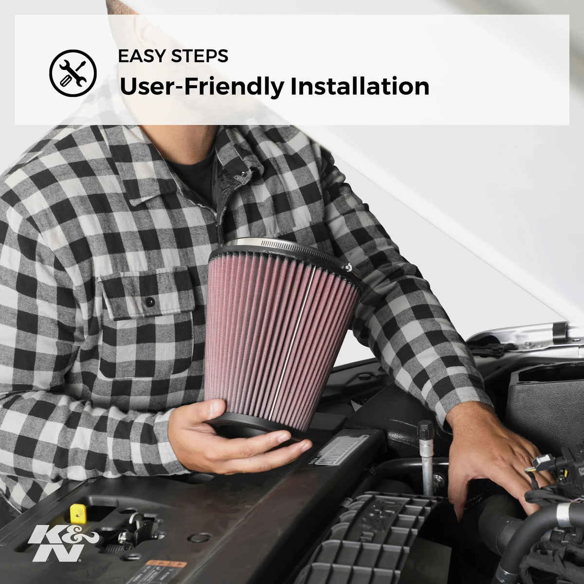 Air Replacement Filter, Duty: Premium, Heavy High Washable, K&N Performance, Engine Filter: Industrial E-3670