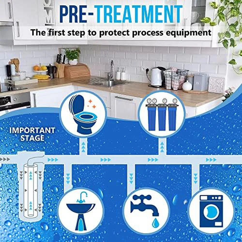 Pack 2.5” Layers -Blown 20” Compatible VX05-20 Sediment 20” Whole Polypropylene Filter Fits 25 2.5” With Micron House SDC-25-2005/4, X Filtration FPMB520, FPMB5-20, Four 10 X Standard Of Housings.