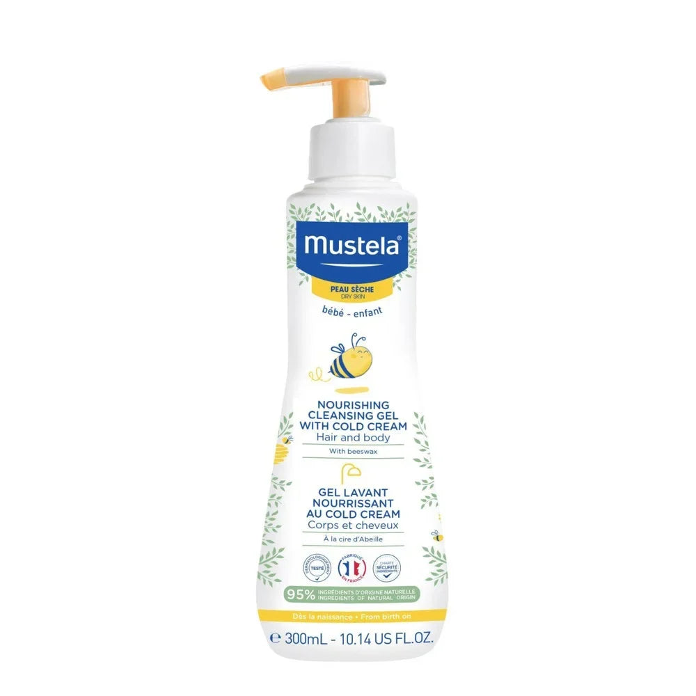 oz, - For Hair 2-pack Cold Cleansing Gel Cream Dry Body Mustela Skin with Nourishing 10.14 Baby &