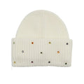 Women's Cream Beanie Kate York dimension Rainbow Accessories One Beanie Embellished New Spade