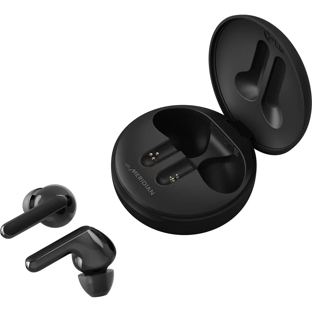 Compatible, Earbuds Free Bluetooth and TONE Noise Wireless Microphone Dual Office, Android Charging FN5W Meridian Reduction, with Open Wireless Sound, Work/Home - Box True for iPhone LG Black