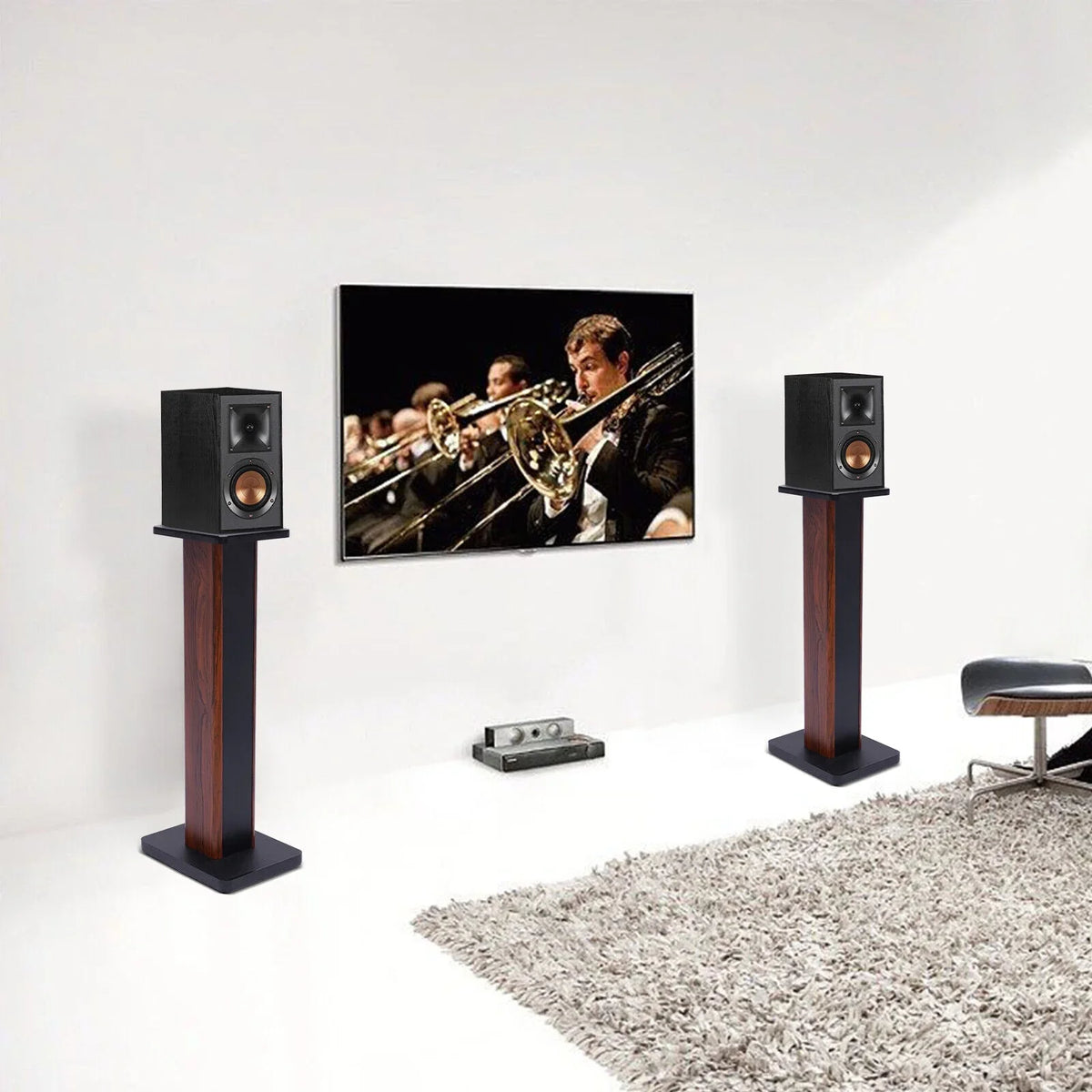 Speaker Home 2x28" Holder Studio Monitor Speaker Theater Multimedia Stands Stand