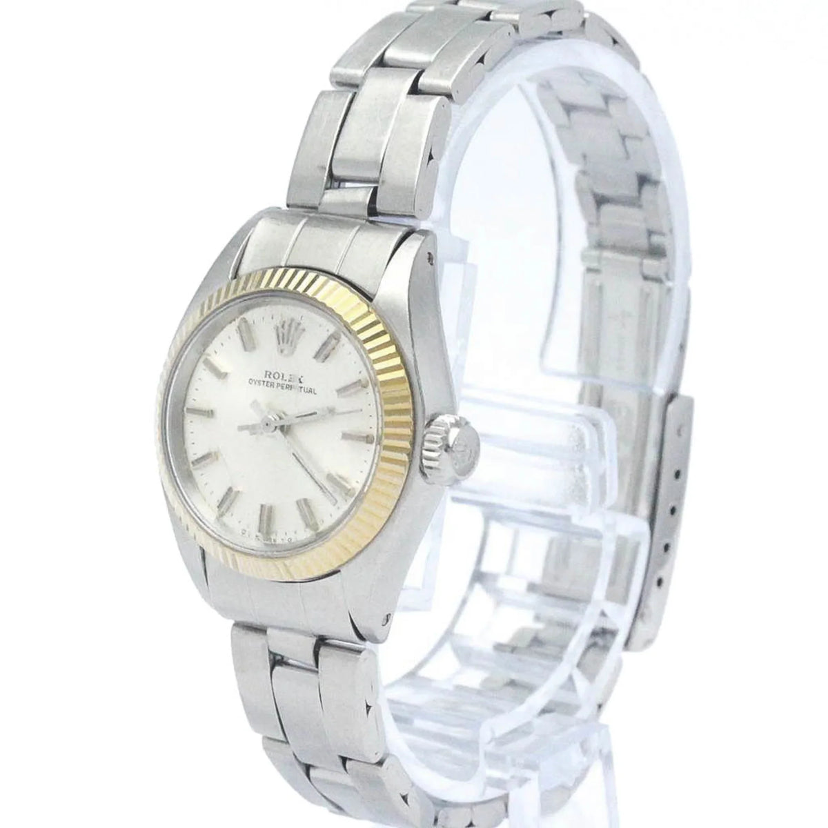 Perpetual Watch Steel (Fair) Vintage Gold 6719 White Oyster BF565449 Pre-Owned Ladies