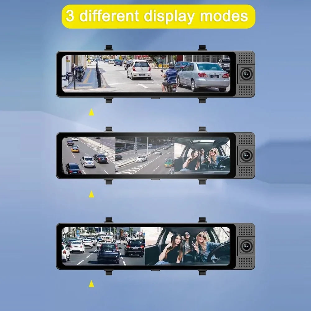 Recorder, Rearview Camera, Safety Dashcam Dcenta Auto Wide Mirror Car Recorder Camcorder, Angle Clear
