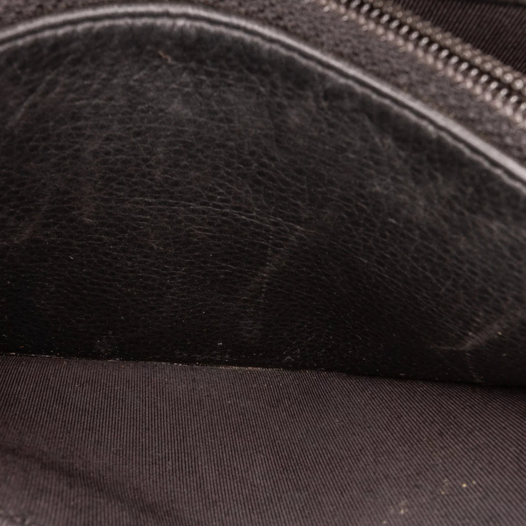 Bag Crossbody (Good) Authenticated on Chain Leather Studded Wallet Calf Black Unisex Pre-Owned
