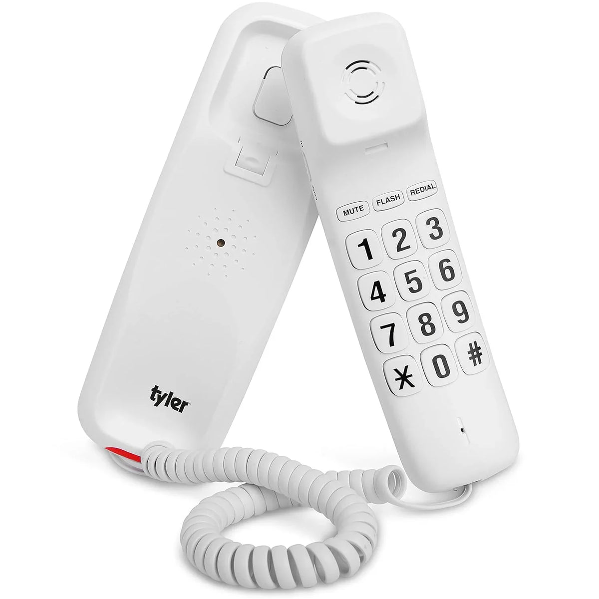 Ringer for Impaired Seniors for Loud - - Wall - Big - Landline Call Button Tyler Phone Mountable Corded