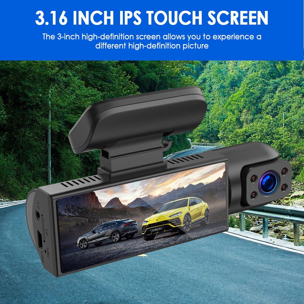 Monitor Camera Lens Cam HD Car Recorder 1080P Video G-sensor Dual Dash Parking Vtin