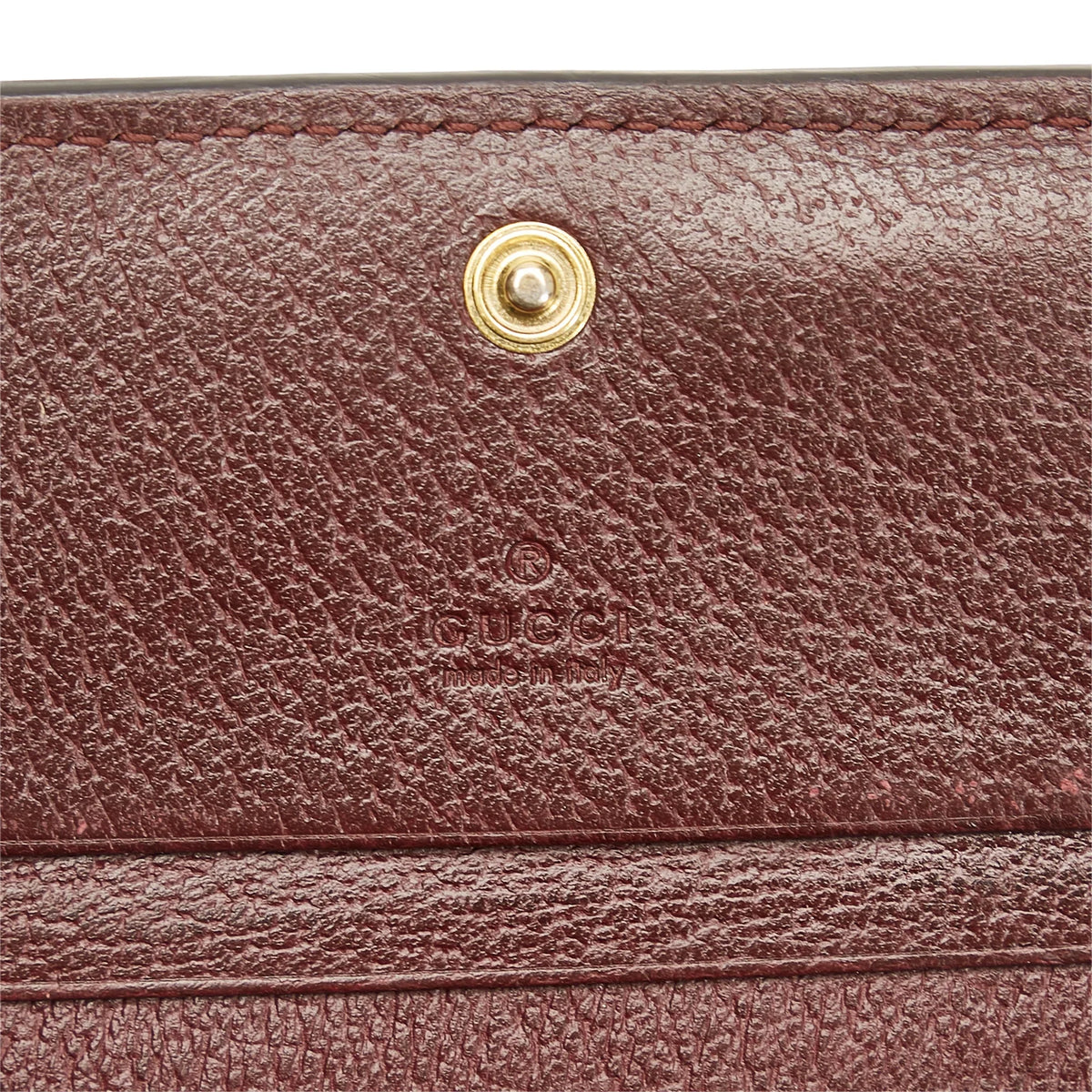 Leather Authenticated Wallets Pre-Owned Ophidia Small (Good) Unisex Red Calf