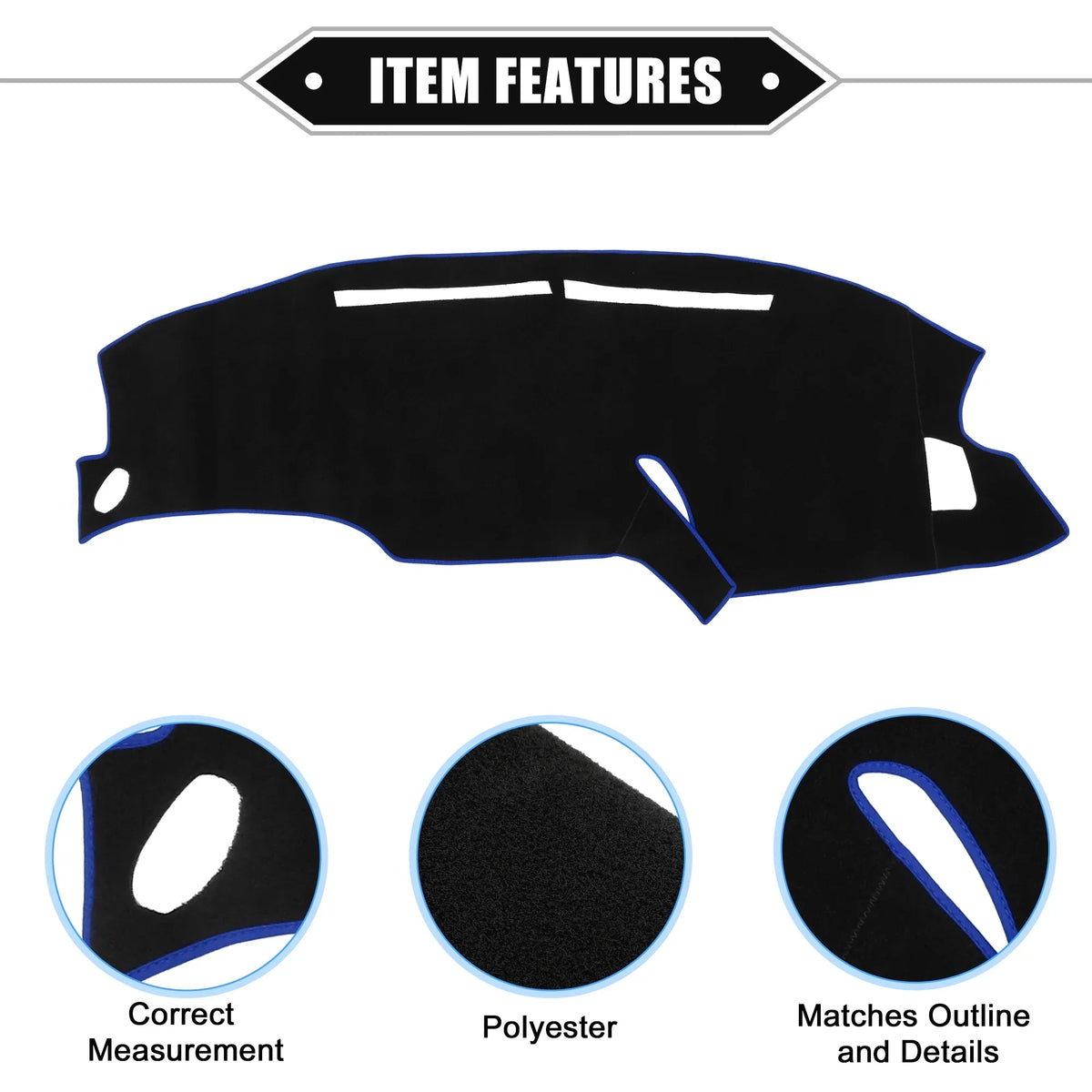 Unique Mat Console Center Protective Cover Dashboard for Car Black F150 Bargains Polyester 1999-2003 Blue