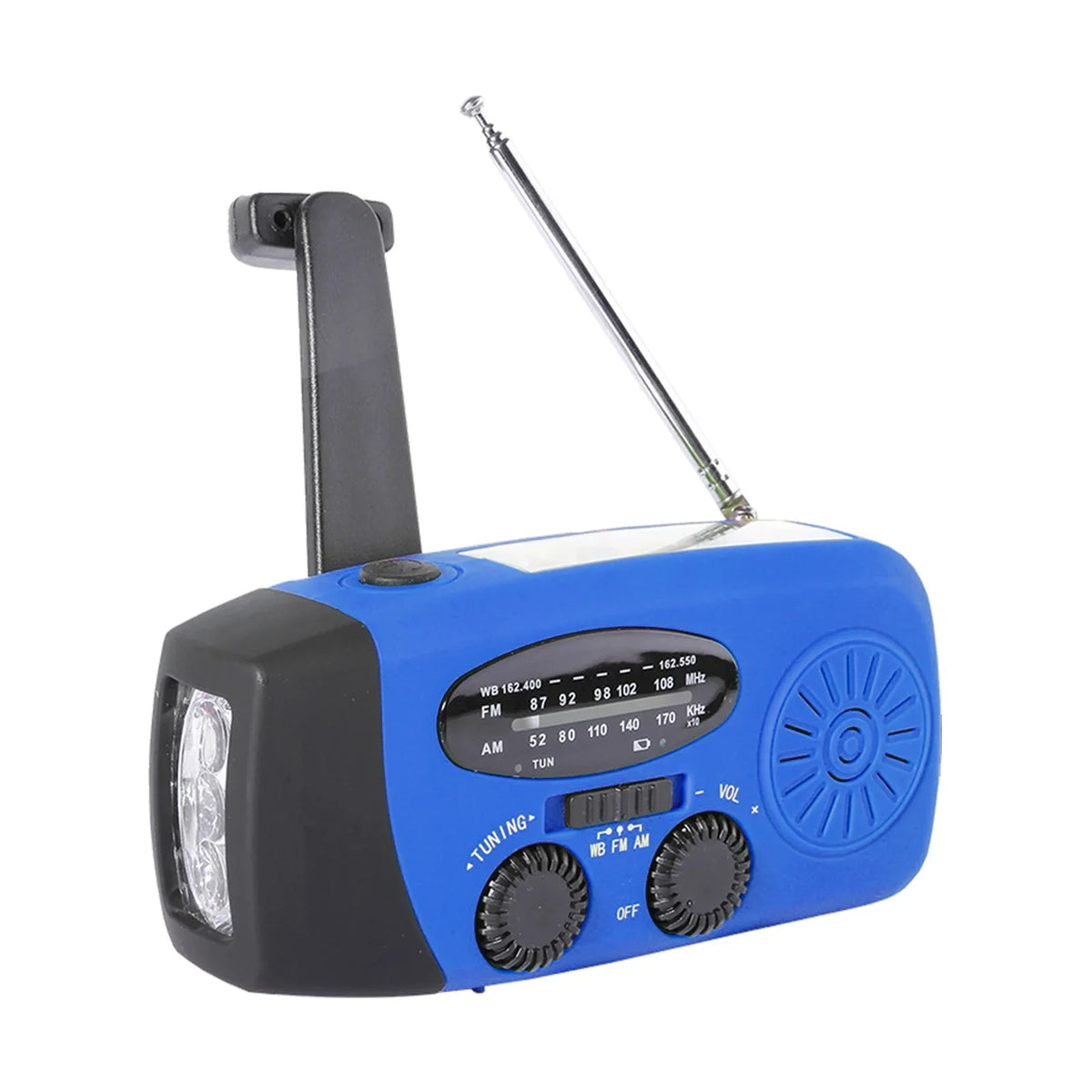Crank fo Portable Hand / Hand / Reading climate Battery Emergency Cell NOAA Operated climate AM Lamp Power Solar Solar & Emergency LED Crank & with Flashlight Bank Rechargeable Charging