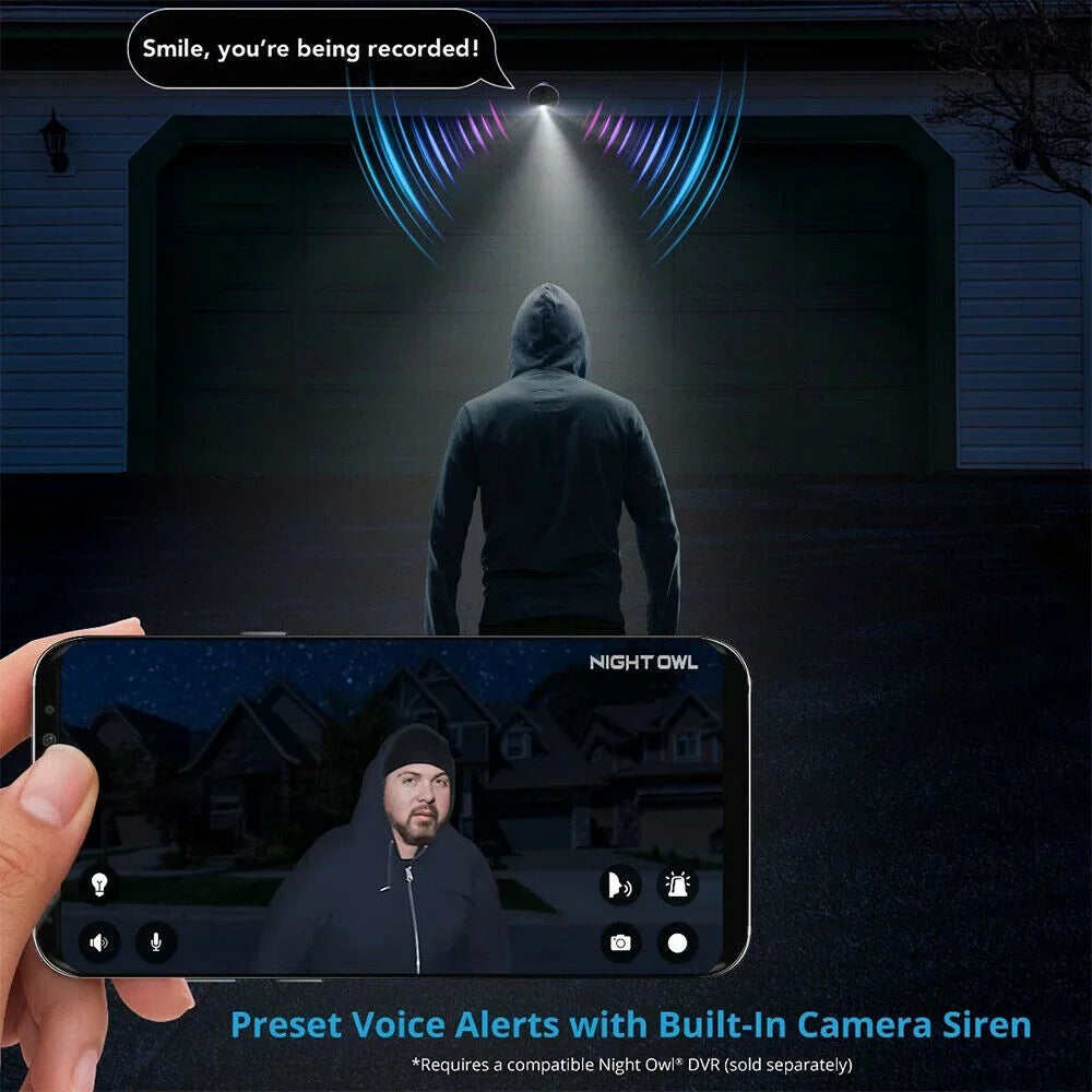 Built-in Wired HD Spotlights Night Motion-Activated Indoor/exterior Owl Ultra 4K