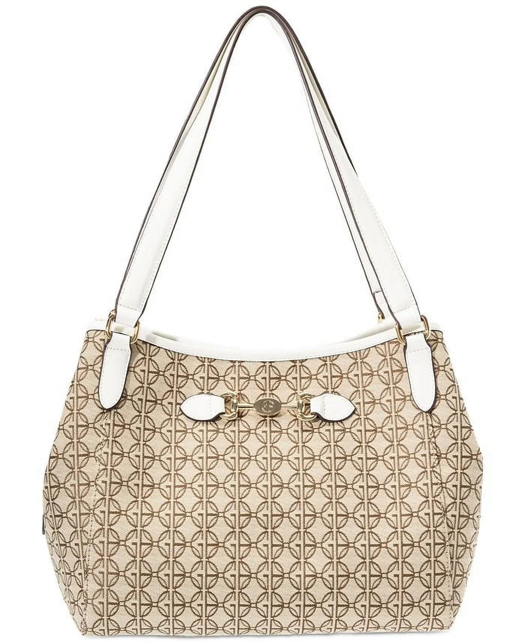 White Signature Bag Giani Bernini Shoulder Jacquard 4 Logo Poster