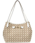 White Signature Bag Giani Bernini Shoulder Jacquard 4 Logo Poster