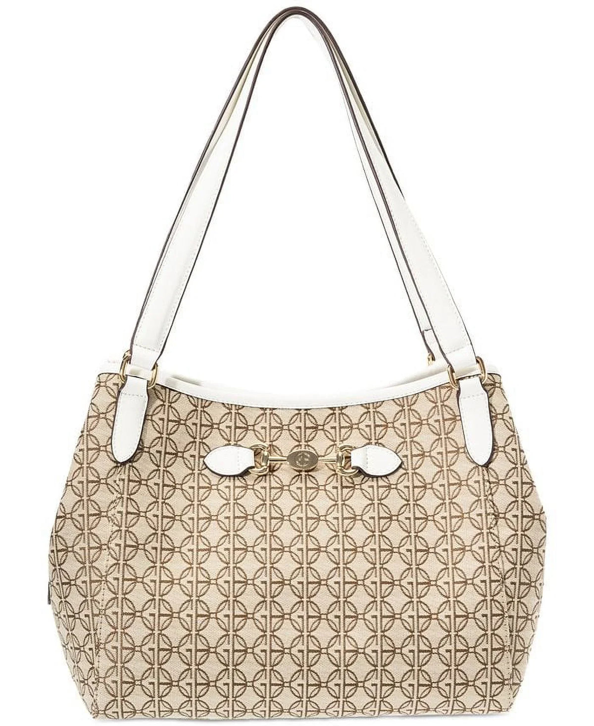 White Signature Bag Giani Bernini Shoulder Jacquard 4 Logo Poster