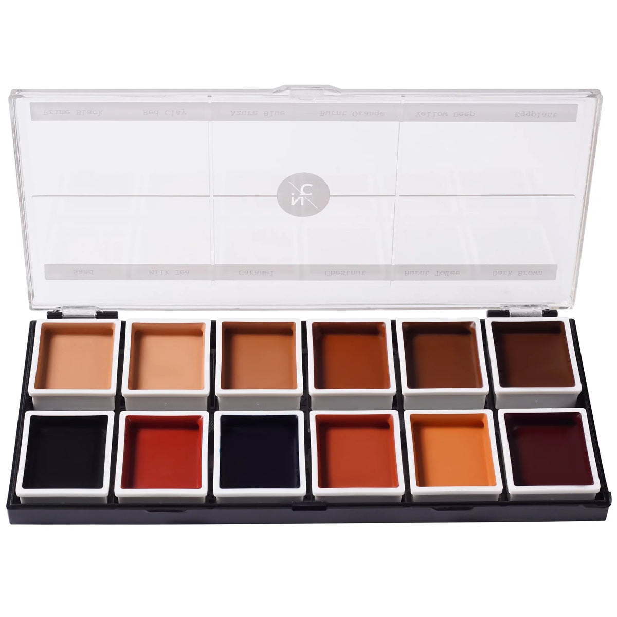 Palette Makeup Cosmetics Dark Color Alcohol 12 Makeup Tone - Flesh for Dark Waterproof Narrative Artists Flesh Special Tone Activated Effects Professional for Makeup