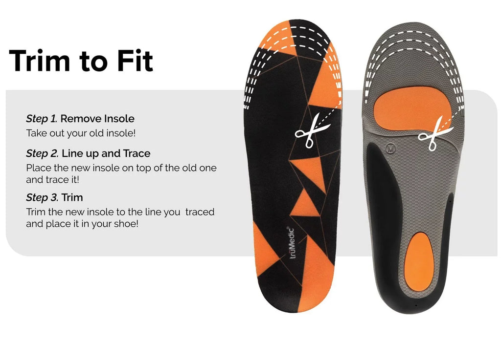 Medium Shoe for - Powersole Work Inserts Plantar Insoles All Women Comfort Standing Feet Day, and Inserts Orthotic Men, Support Fasciitis Sole and Boots, by for for Your Sneakers truMedic to
