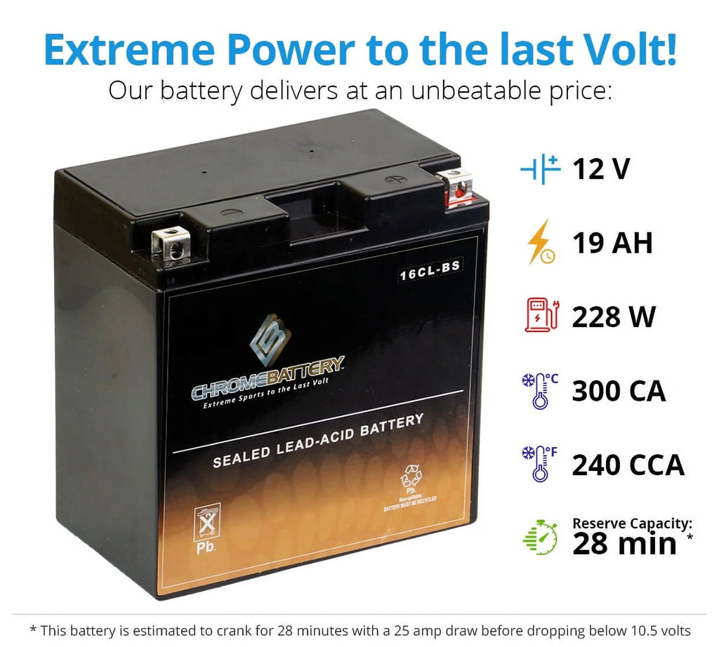 Battery Cc Yb16Cl-Bs Other Battery Brp All Ski Sea-Doo Jet 94-'07 for Models Chrome