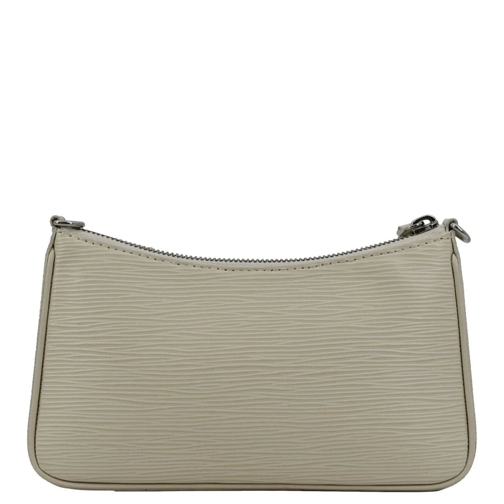 On Shoulder Easy Epi Pre-owned Pouch Strap Bag Cream Leather
