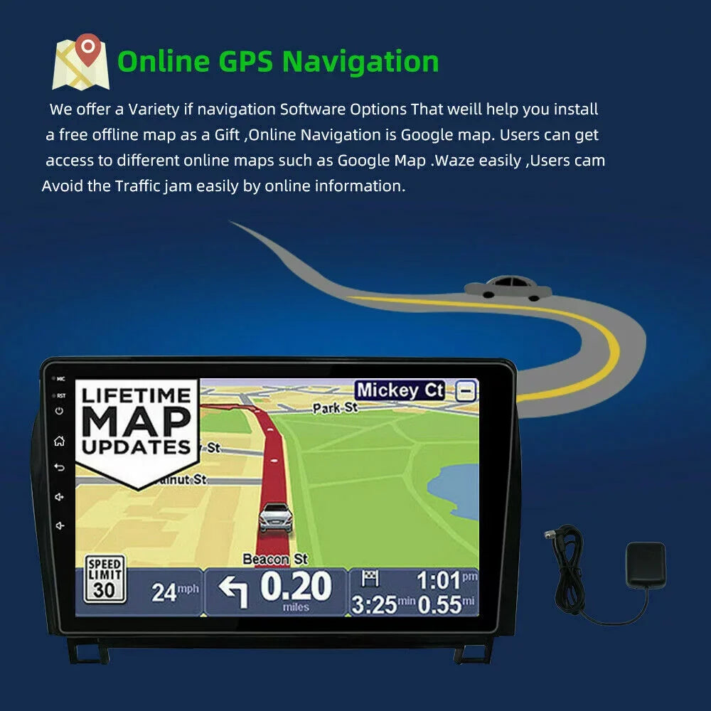 JMANCE Car 2008-2017 Android Navigation Tundra for Toyota 10 2007-2013 with Sequoia Radio GPS Play