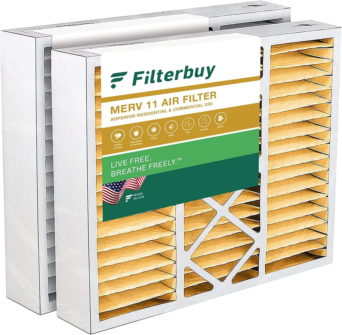 Furnace Day Filterbuy for Air MERV 11 19x20x5 HVAC Bryant/Carrier AC Payne and (2-Pack) FILXXFNC0021, & Filters Night, Pleated