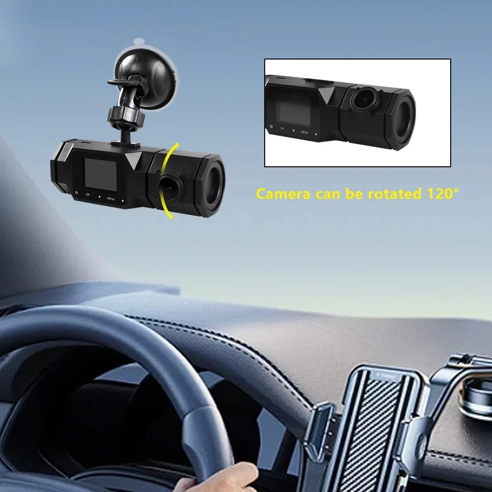 FIEWESEY Driving Speed Cam Mode, Dash Dash Dash Inside, Parking and Loop Recording WiFi Cam with Camera 1080P Recorder Front GPS and Dual