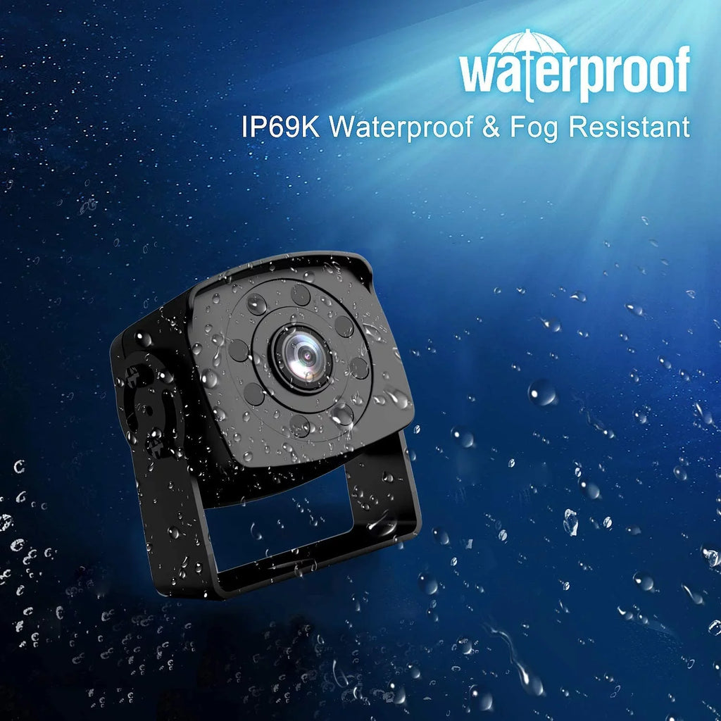 with View with Backup 1080P Night Vision DVR for Erapta Recording Advanced IP69 RV/Pickup/Truck/Trailer/Bus Function, Camera Waterproof, Monitor Rear 7'' Camera