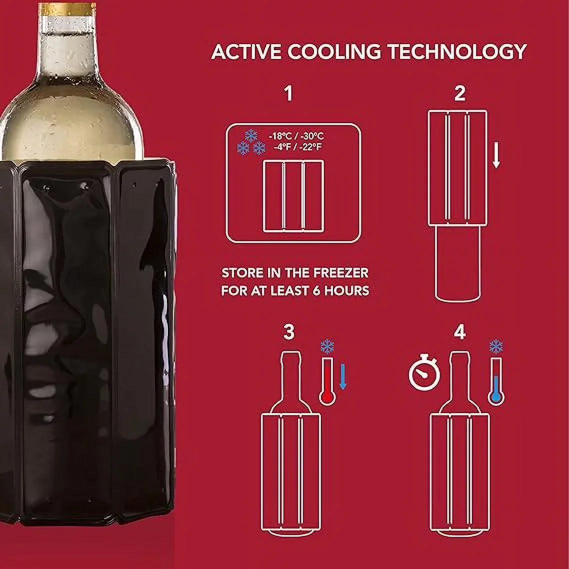 Original Haves Active - Foil 6pc Server Cooler and Cutter Includes Vacu Vacuum Wine Stopper - Wine Twister - Corkscrew Must Set Wine Vin Concerto The Wine - Crystal - Plus- Saver Wine Wine