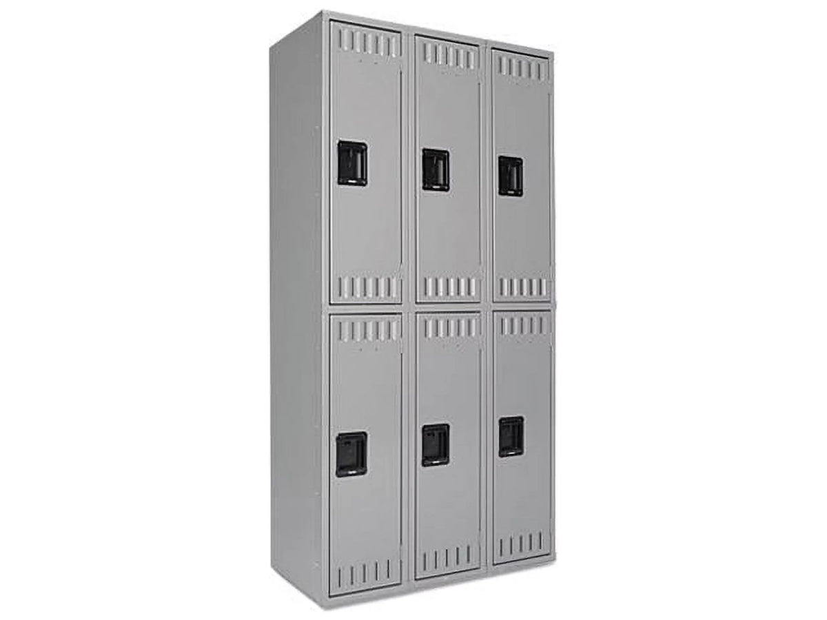 DTS121836CMG Locker, 36w 18d Tennsco Medium Gray 72h, Double x Tier x