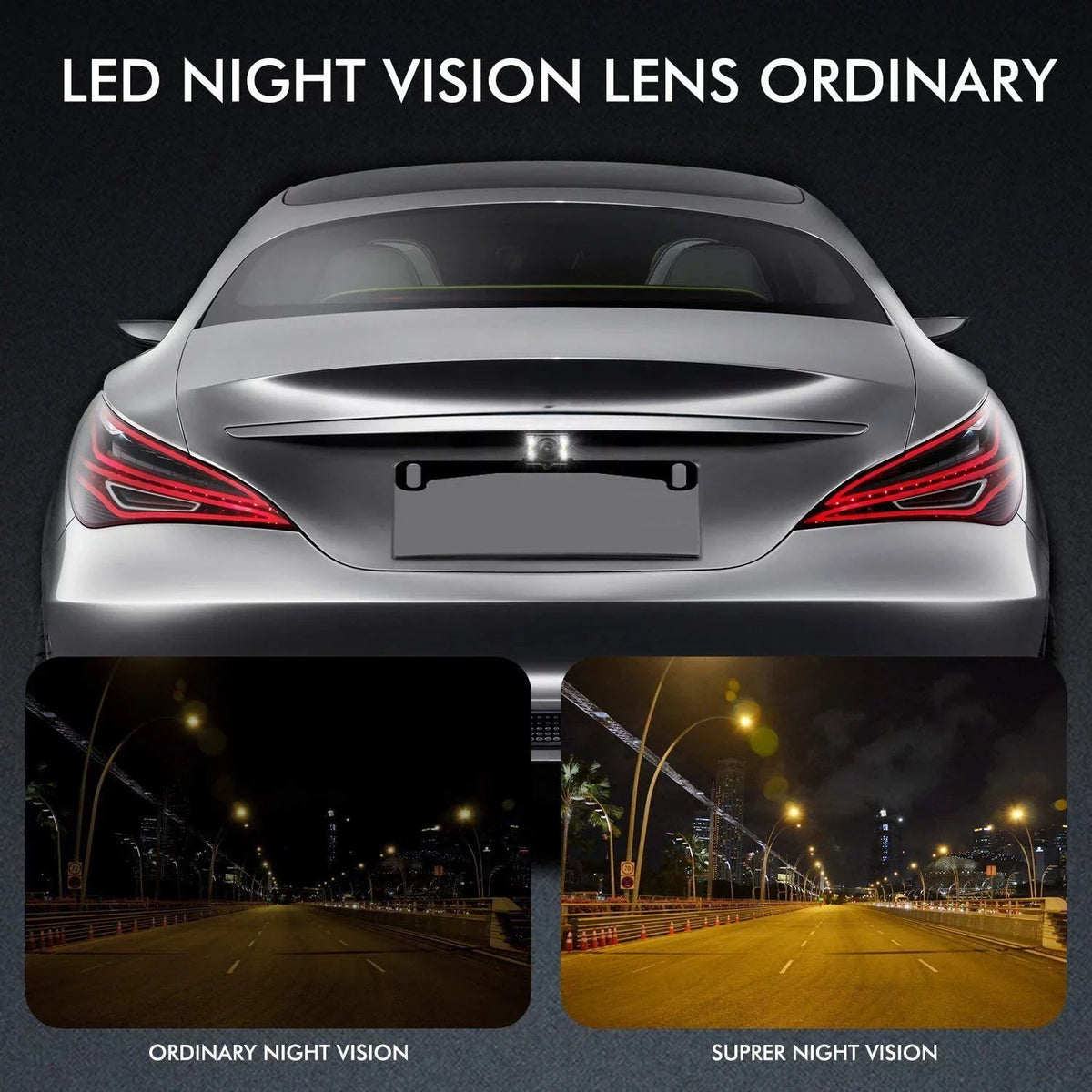 System IP OEM Camera for Back 68 Rear Reversing with Up (T2 Night Back & Monitor AUTO-VOX Camera, View Car ) Vision Mirror Parking 4.3”LCD Up Waterproof