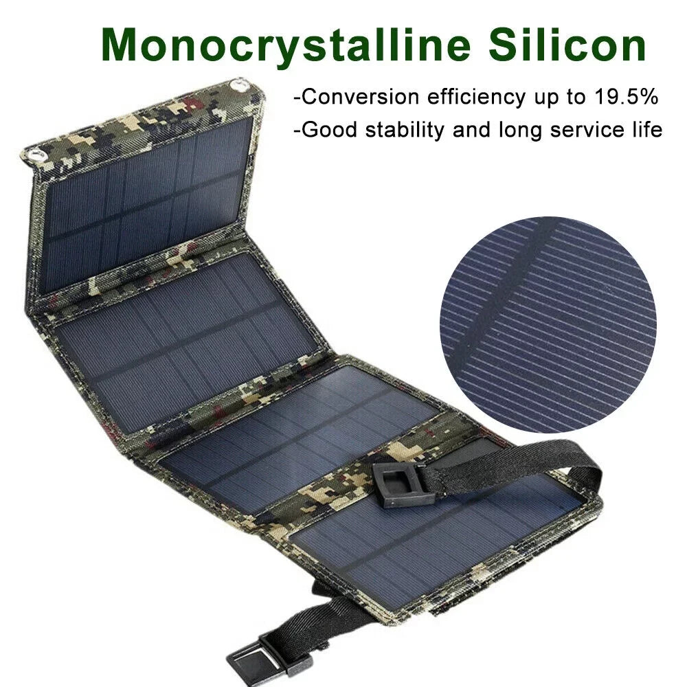 Folding Hiking Camping Panel USB Power Charger Bank Paddsun exterior Phone Solar 80W