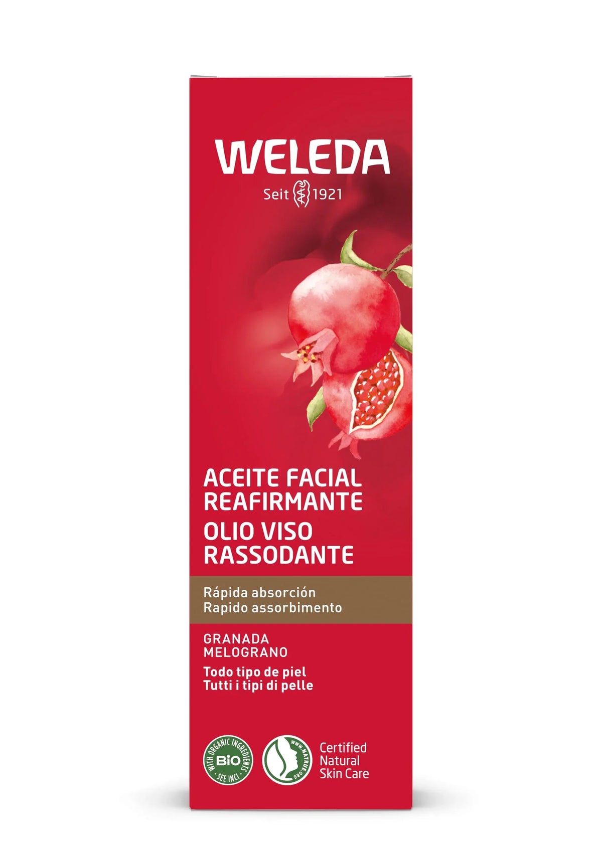 With Rich Plant And Aloe Extract Plumping Ounce, Moisturizer Oil, Care 1 Face Weleda Vera Fluid Pomegranate