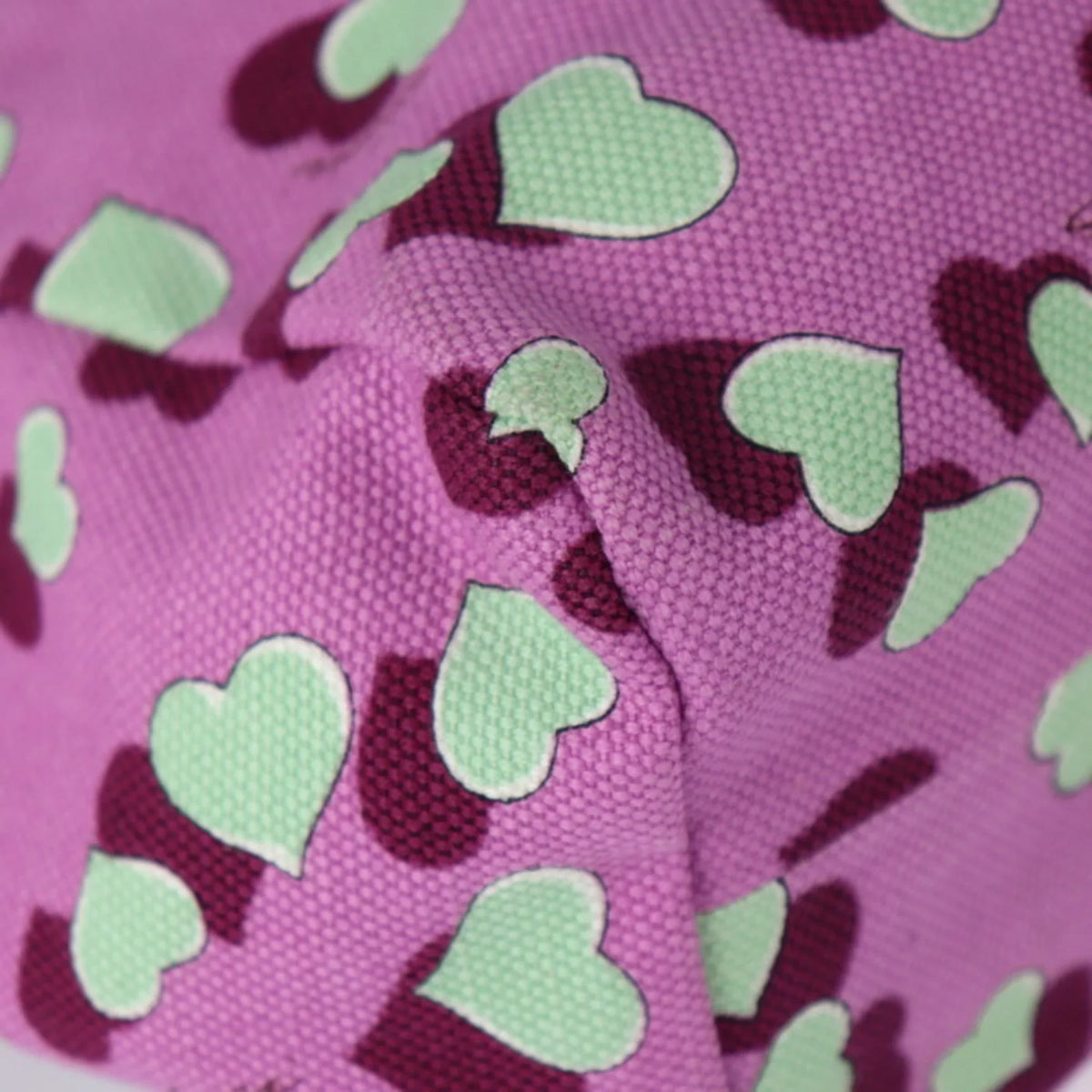 Children's Series (Good) Baby Pink Multicolor Handbag Bag Tote 284721 Canvas Pre-Owned Heart Leather